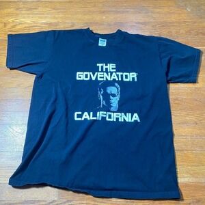 The Governator California Arnold Schwarzenegger Large Black T-Shirt